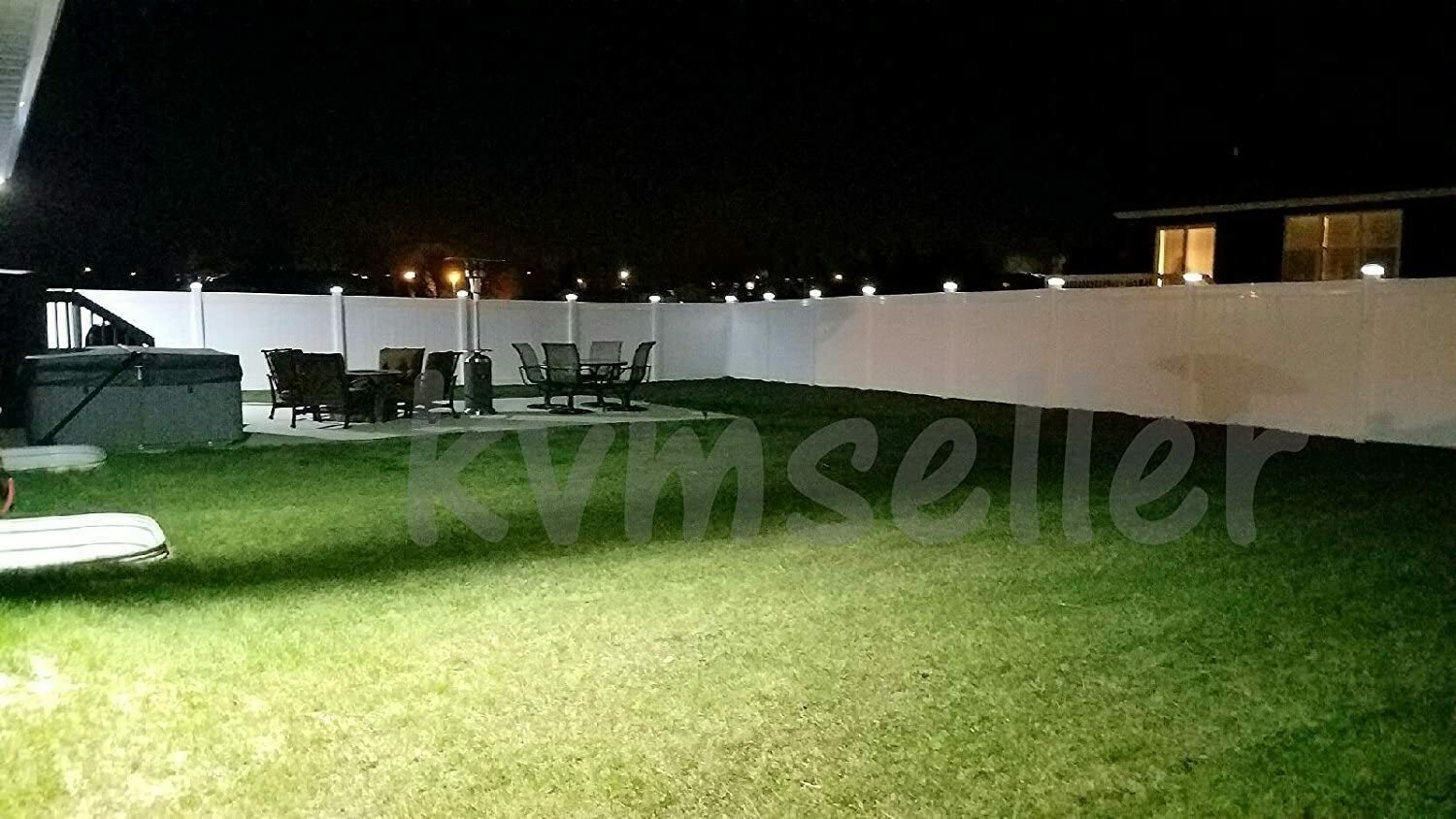 1-Pack Black / White / Copper 4″ 5″ 6″ Solar Post Deck Cap Fence LED Light Vinyl