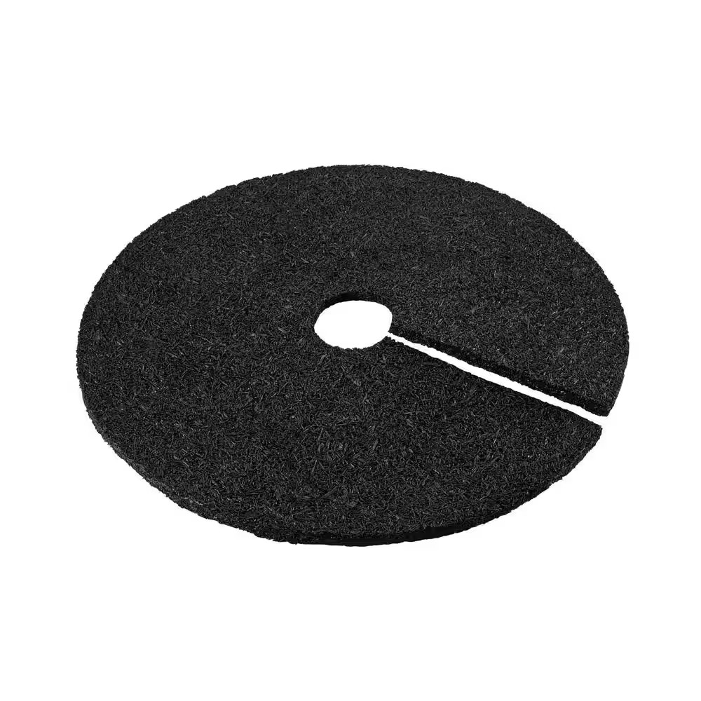 24 In. Black Recycled Rubber Tree Ring (3-Pack)