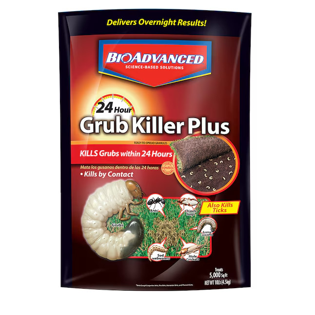 BioAdvanced 24 Hour Grub & Insect Killer Plus Kills By Contact Granules 10 lbs