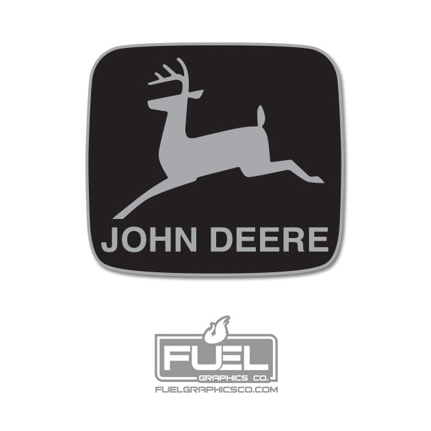 JD5665 Premium Vinyl Decal in Black and Silver – 2.5″ x 2.25″