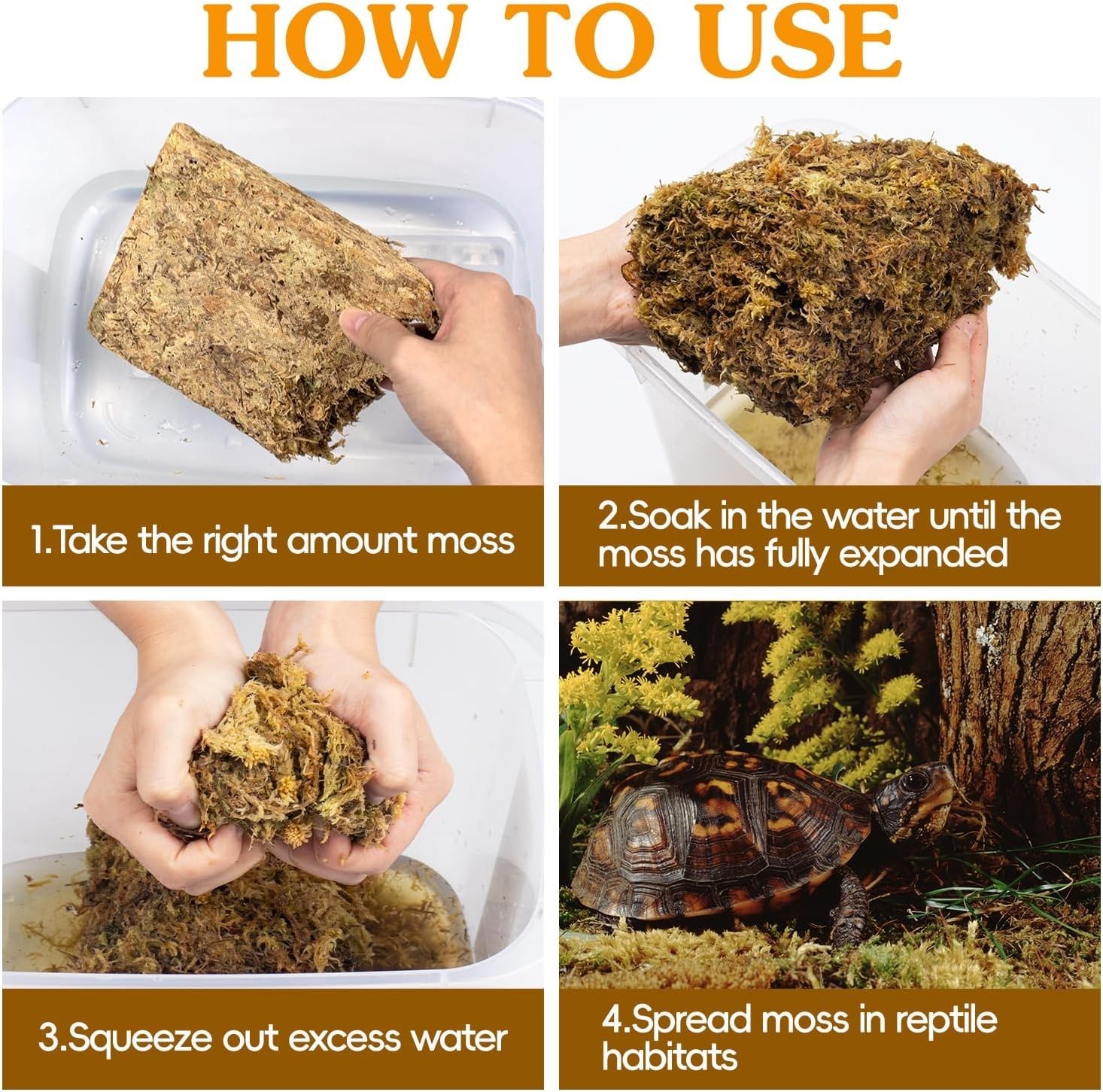 Sphagnum Moss,Sphagnum Moss for Plants,4 QT Natural Long Fibered Sphagnum Peat