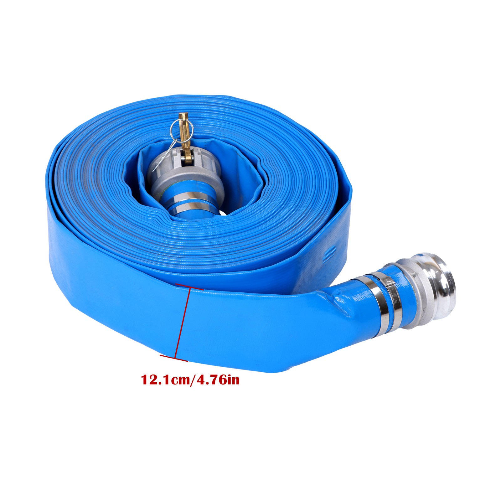 2″/3″ x 25/50/100 Feet Lay Flat Water Pump Discharge Hose With Aluminum Pin Lug