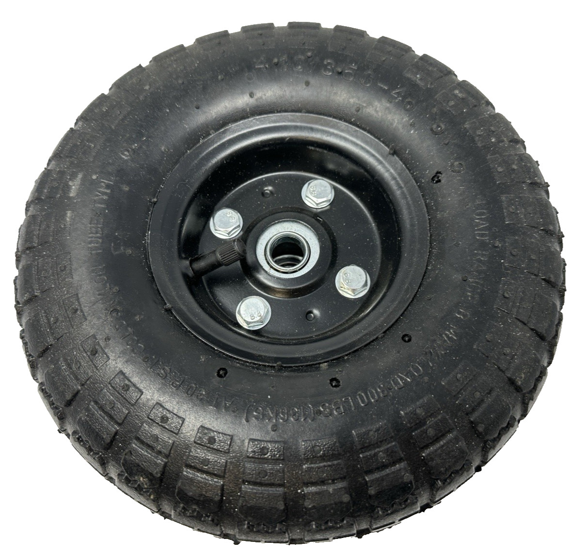 1 – New 10″ Pneumatic Tire 5/8″ Hub 300lb Load Cap Garden/dump Cart, wheelbarrow