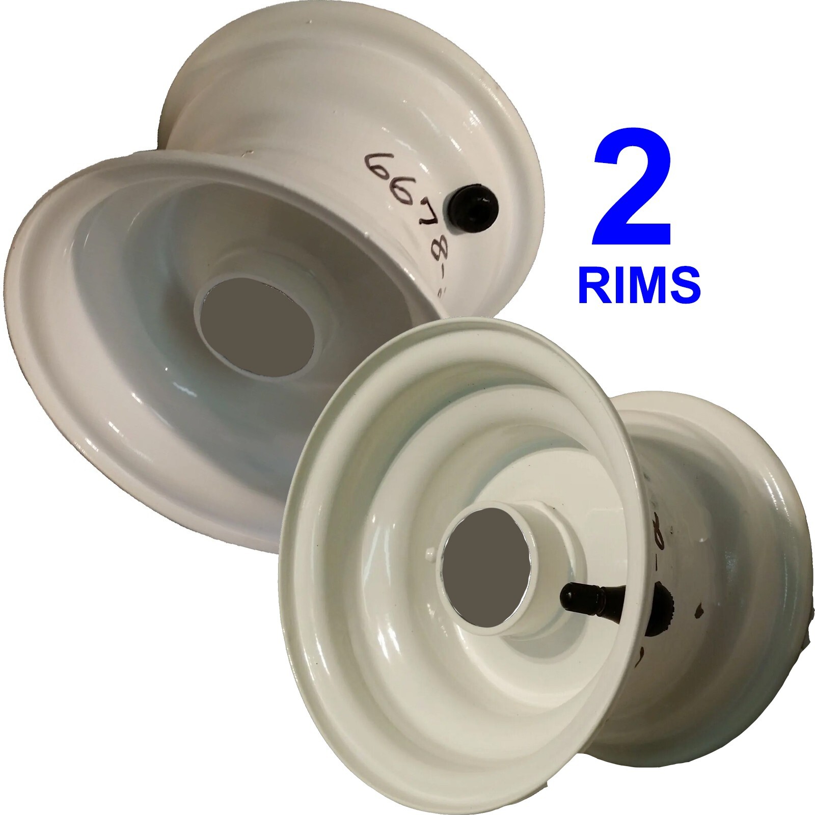 TWO 6″ steel RIM WHEEL 6×4.5 P26 for 13×5.00-6 13×6.50-6 15×6.00-6 tire sizes