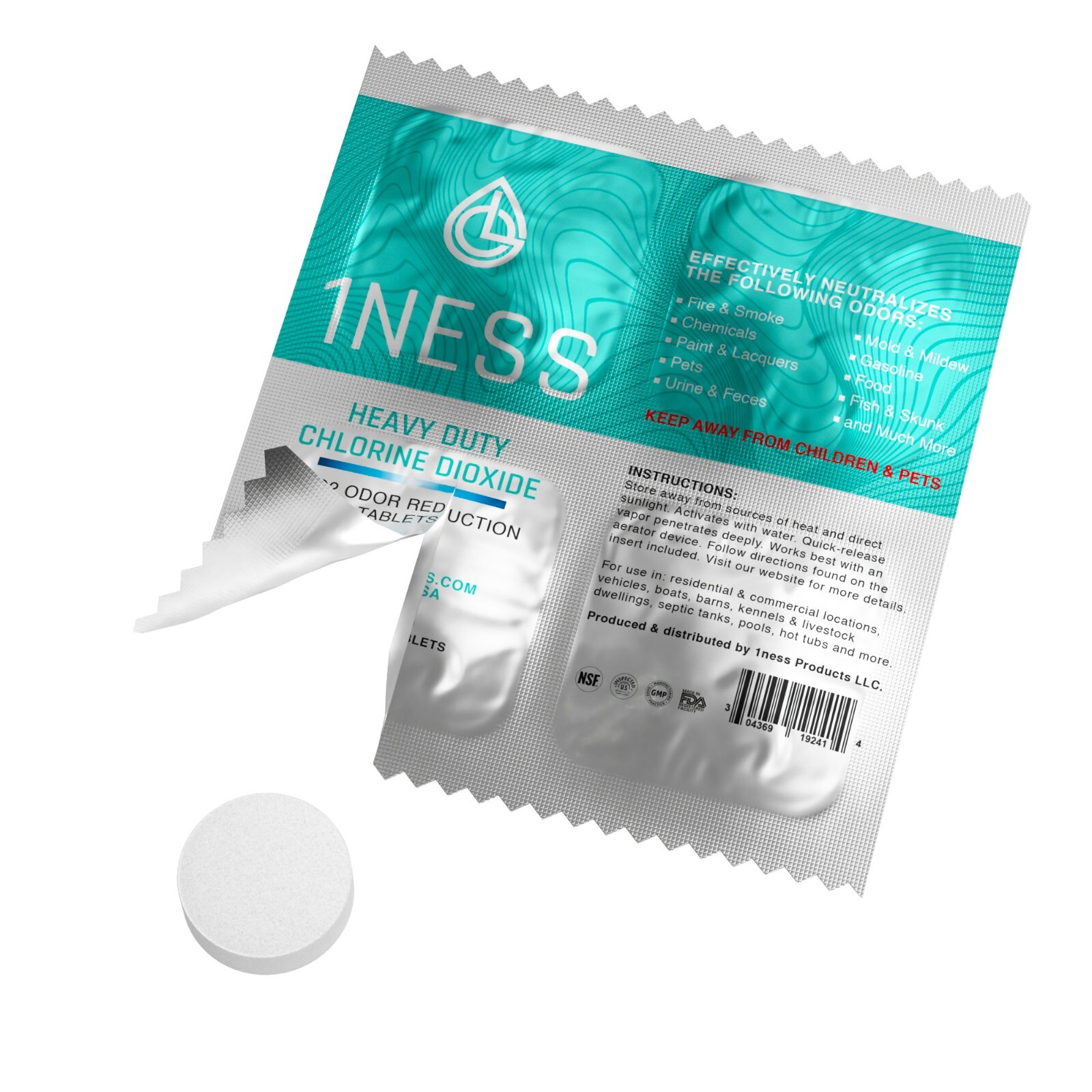 1ness Heavy Duty Odor Eliminator Tablets (32pk)