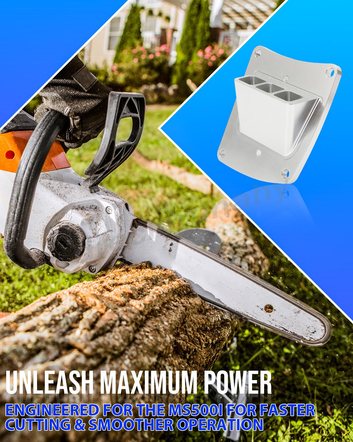 For Stihl MS500i MS500 Chainsaw Performance Muffler Exhaust Aluminum Cover Kit
