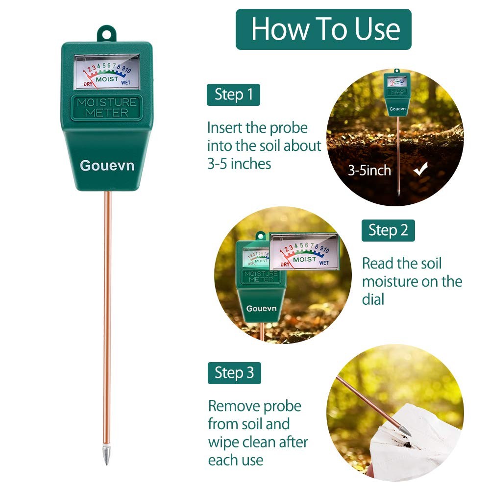 Soil Moisture Meter, Plant Meter Indoor & Outdoor, Hygrometer Green