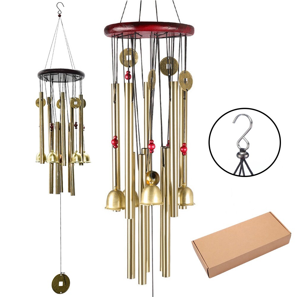 10 Tubes 5 Bells Windchime Chapel Bells Wind Chimes Door Hanging Home Decor