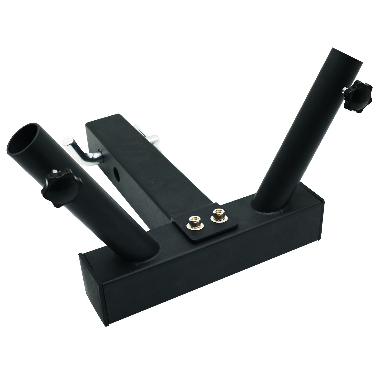 Hitch Mount Dual Flagpole Holder Universal for Standard 2 in Receiver Universal