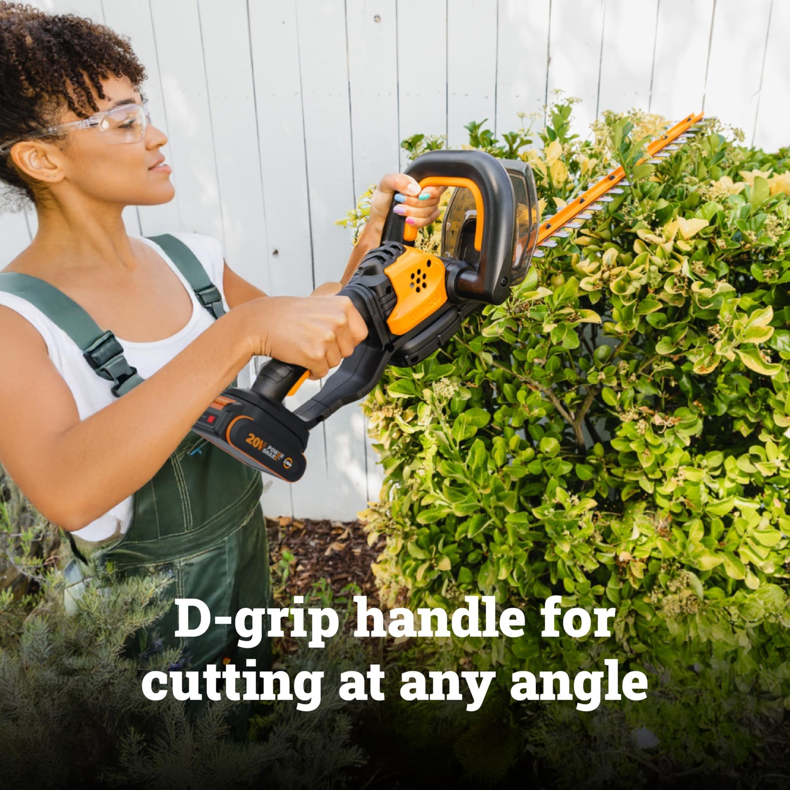 WORX 22″ Cordless Hedge Trimmer, Electric Hedge Trimmer with DualAction Blad…
