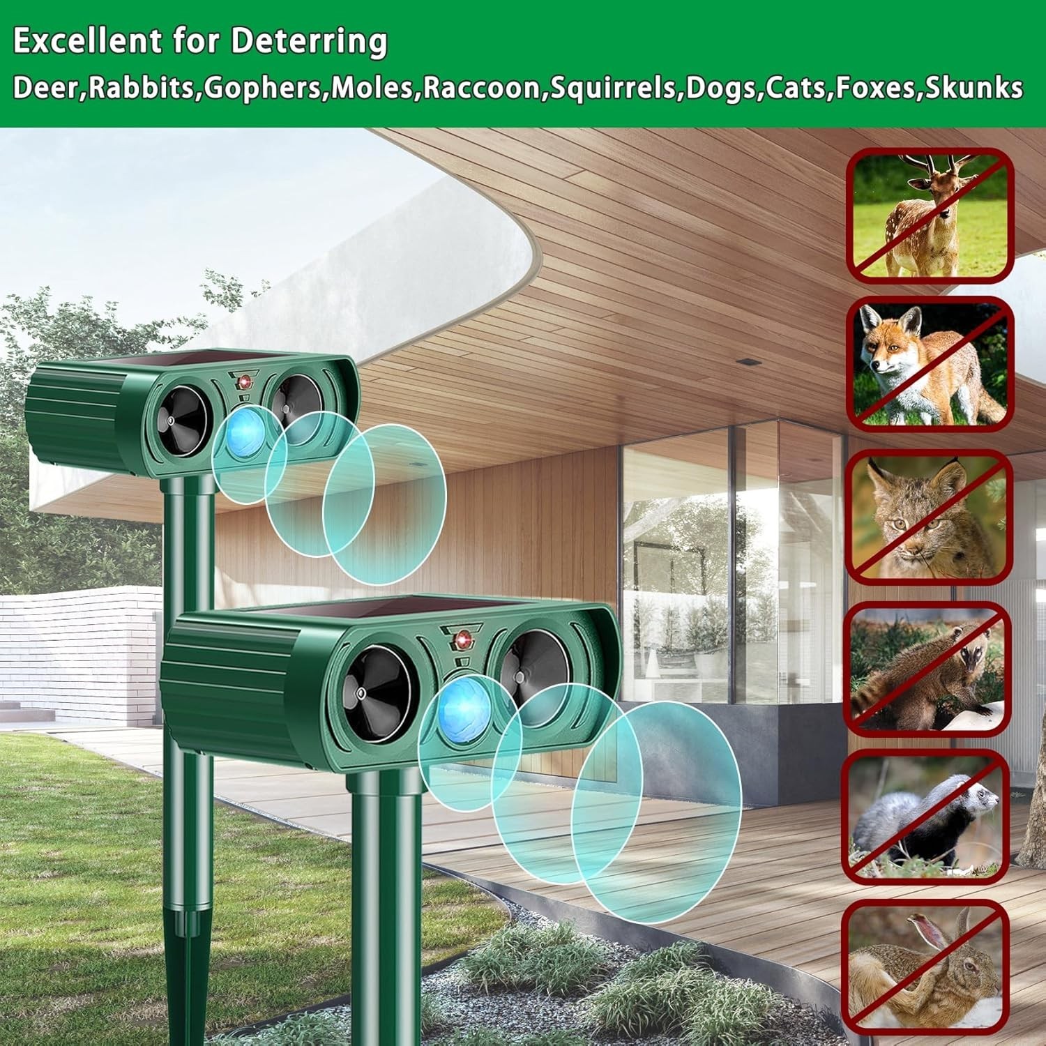 2026 Sonic Fortress Pro Deer Repellent Devices Racoon Repellent Outdoor Squirrel