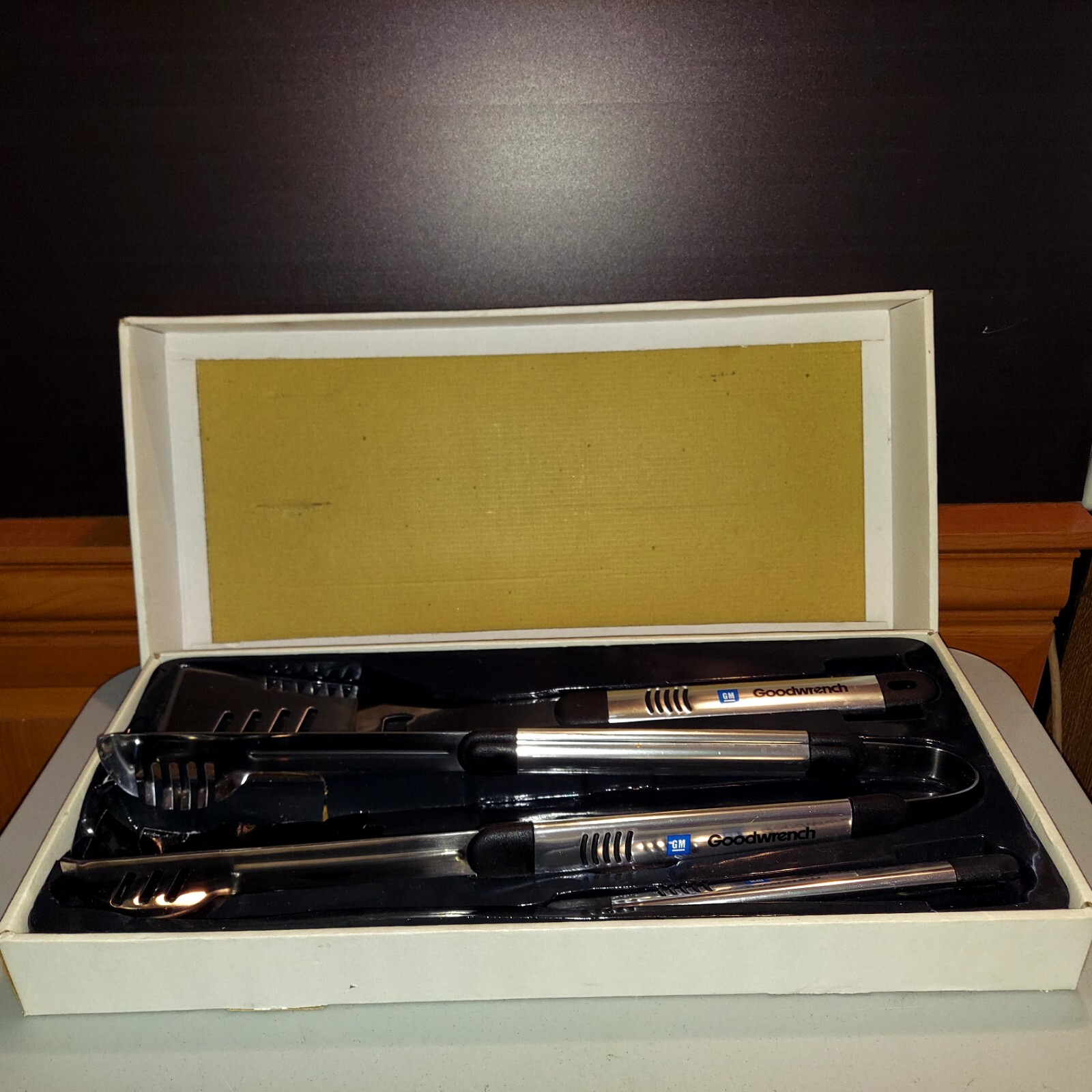 GM Goodwrench Branded BBQ Tool Set 3 pc. 19″ Long- Mechanics Gift Idea
