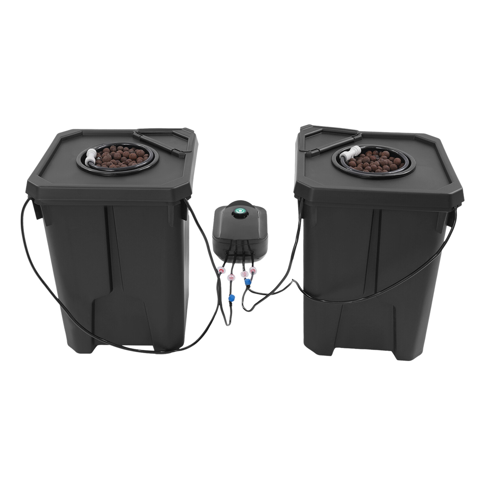 2-Bucket Hydroponics Growing System, 7.13Gal DWC Deep Water Culture with Top Dri