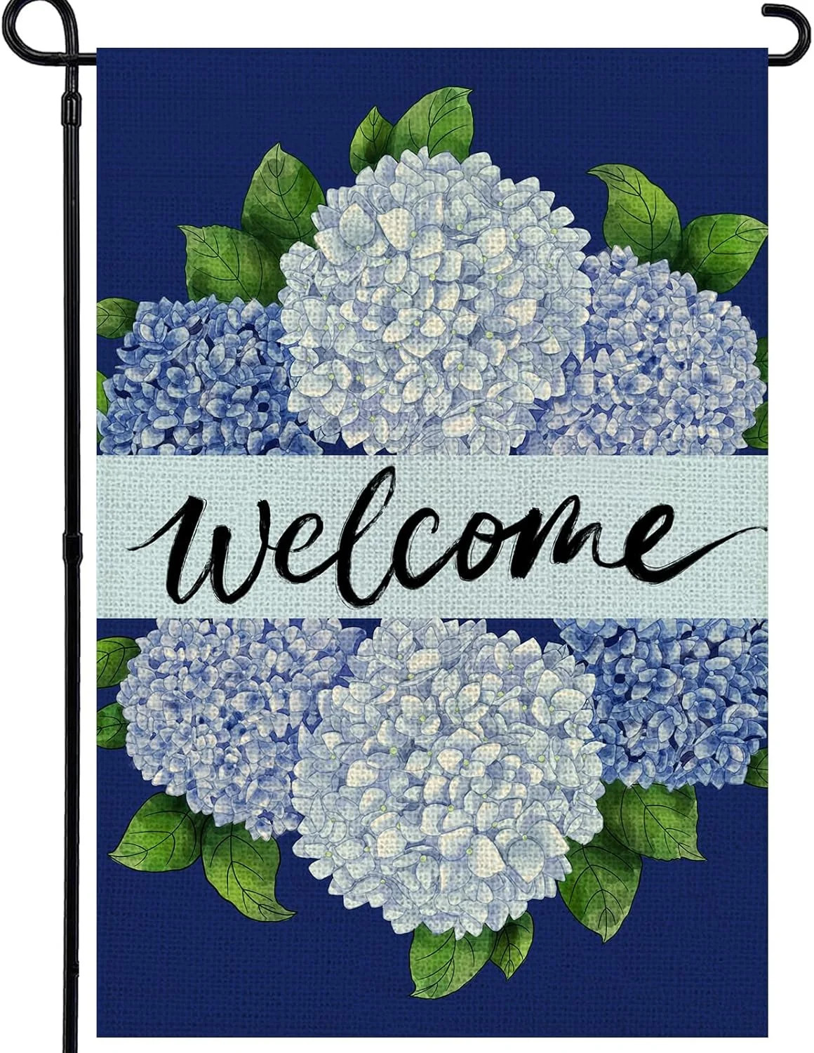 Spring Summer Garden Flag 12×18 Inch Double Sided, Hydrangea Floral Welcome Flag