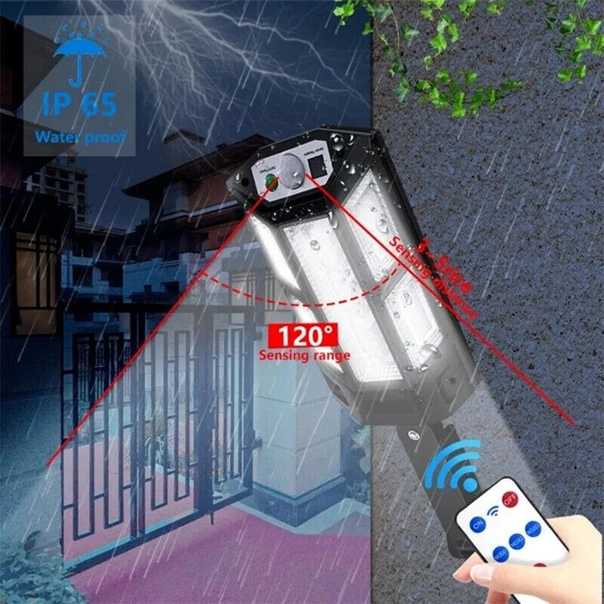 990000LM LED Solar Street Light Commercial Dusk To Dawn Outdoor Road Wall Lamp
