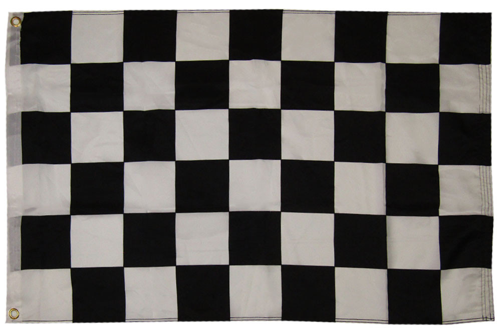 2×3 Ft Black White Checkered 100D Woven Poly Nylon Flag 2’x3′ Banner Grommets