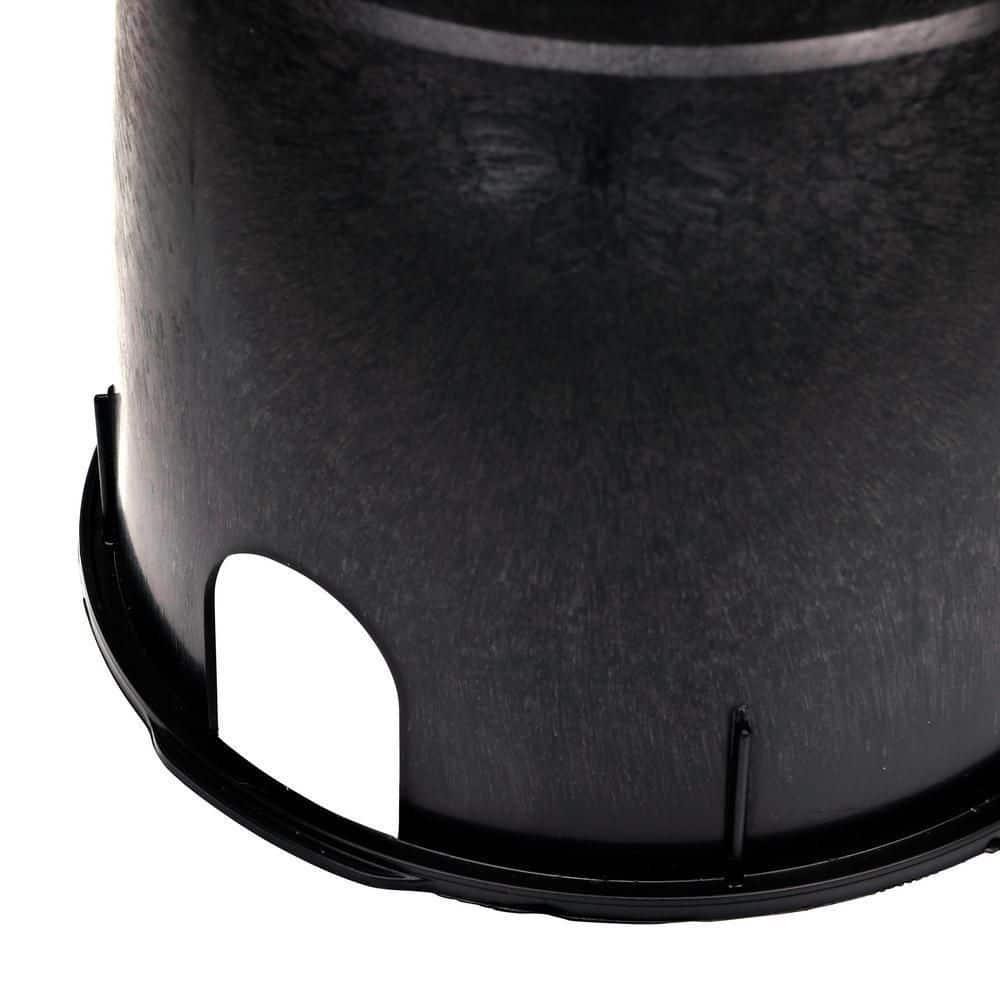 10 in. Round Valve Box and Cover, Black Box, Green ICV Cover