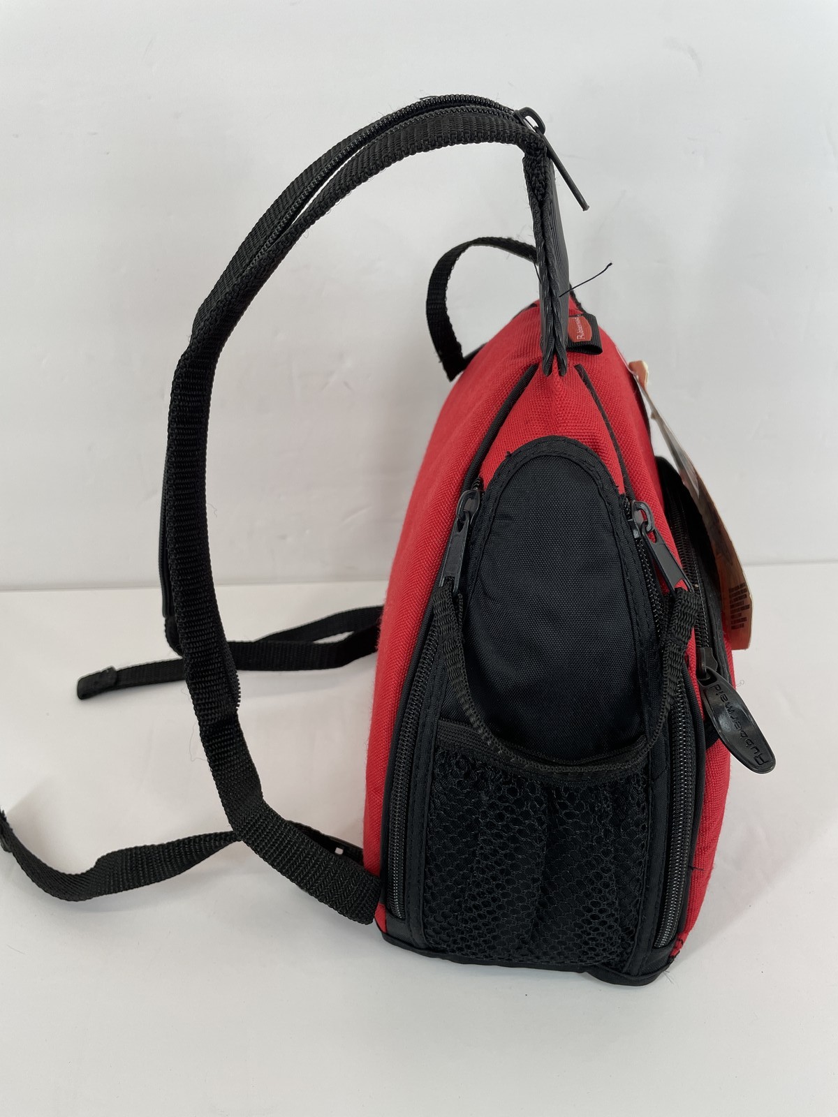 New Rubbermaid Dual Carrier Insulated Backpack Lunch Bag Cooler Red Black 8PC