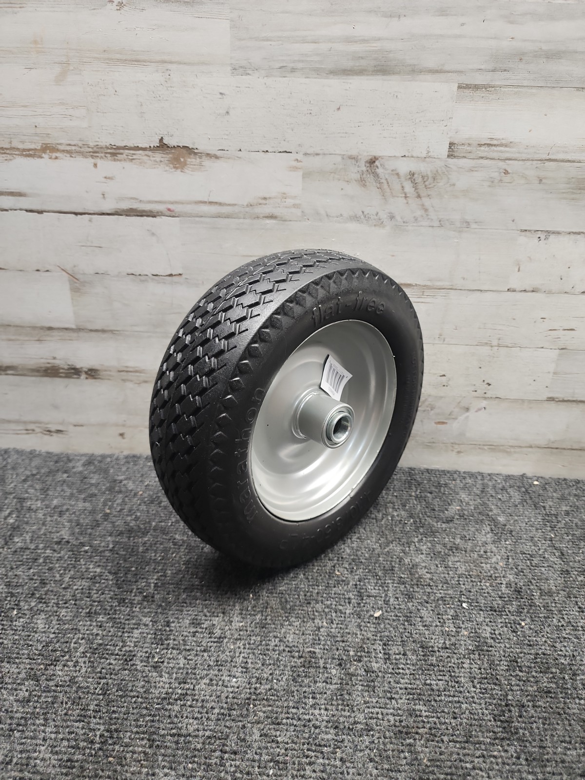 Marathon 30031 Flat Free Sawtooth All Purpose Utility Tire on Rim 4.10/3.50-4