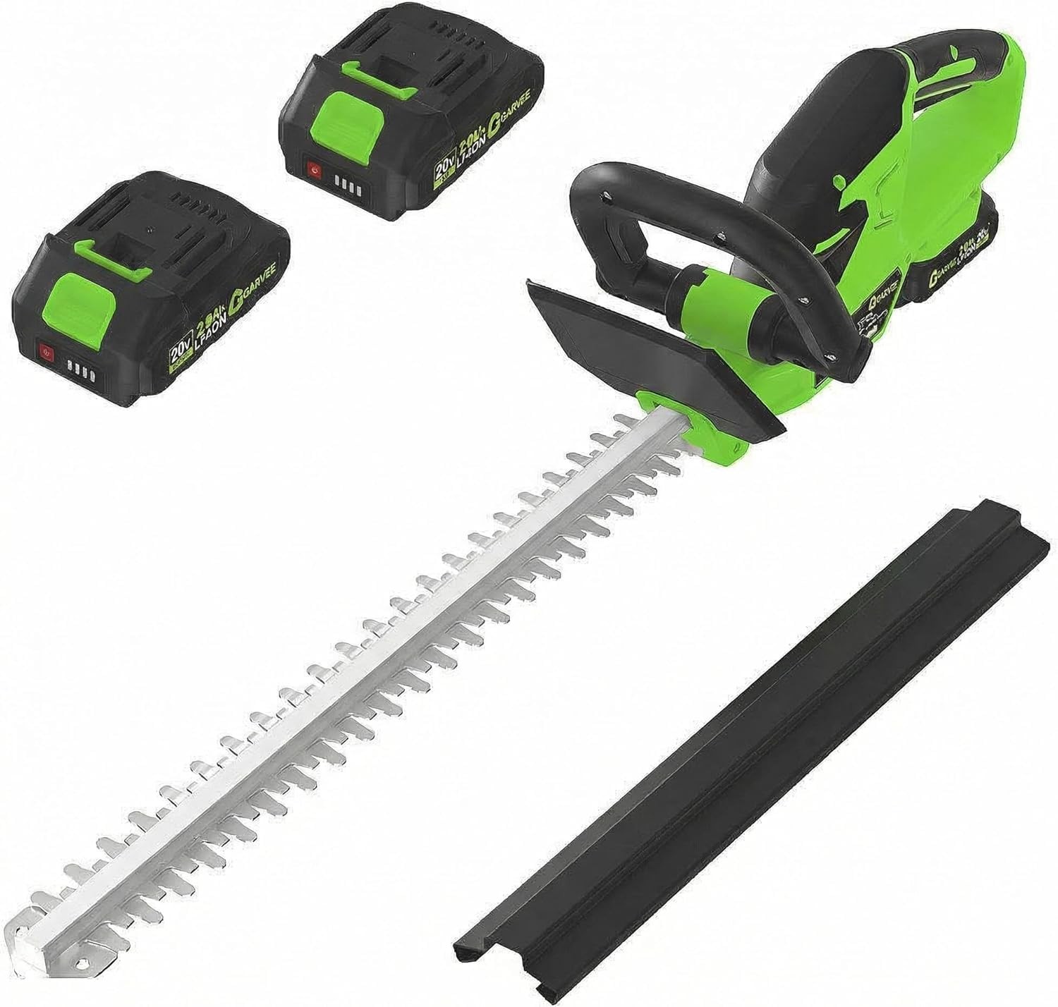 20V 22.4″ Cordless Hedge Trimmer Lightweight 2 Batteries Charger Dual Safety Yar