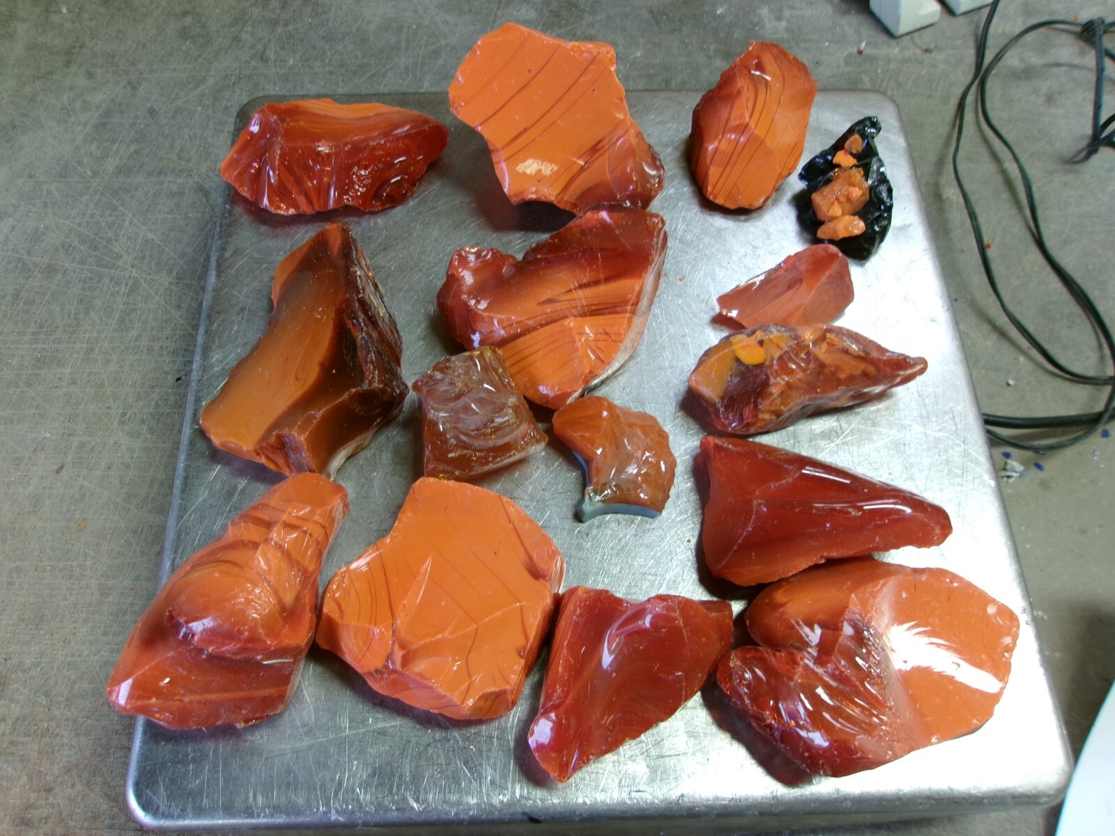 Glass Rock Slag Pretty Orange Swirl 5.0 lbs RR99 Rocks Landscaping Aquarium