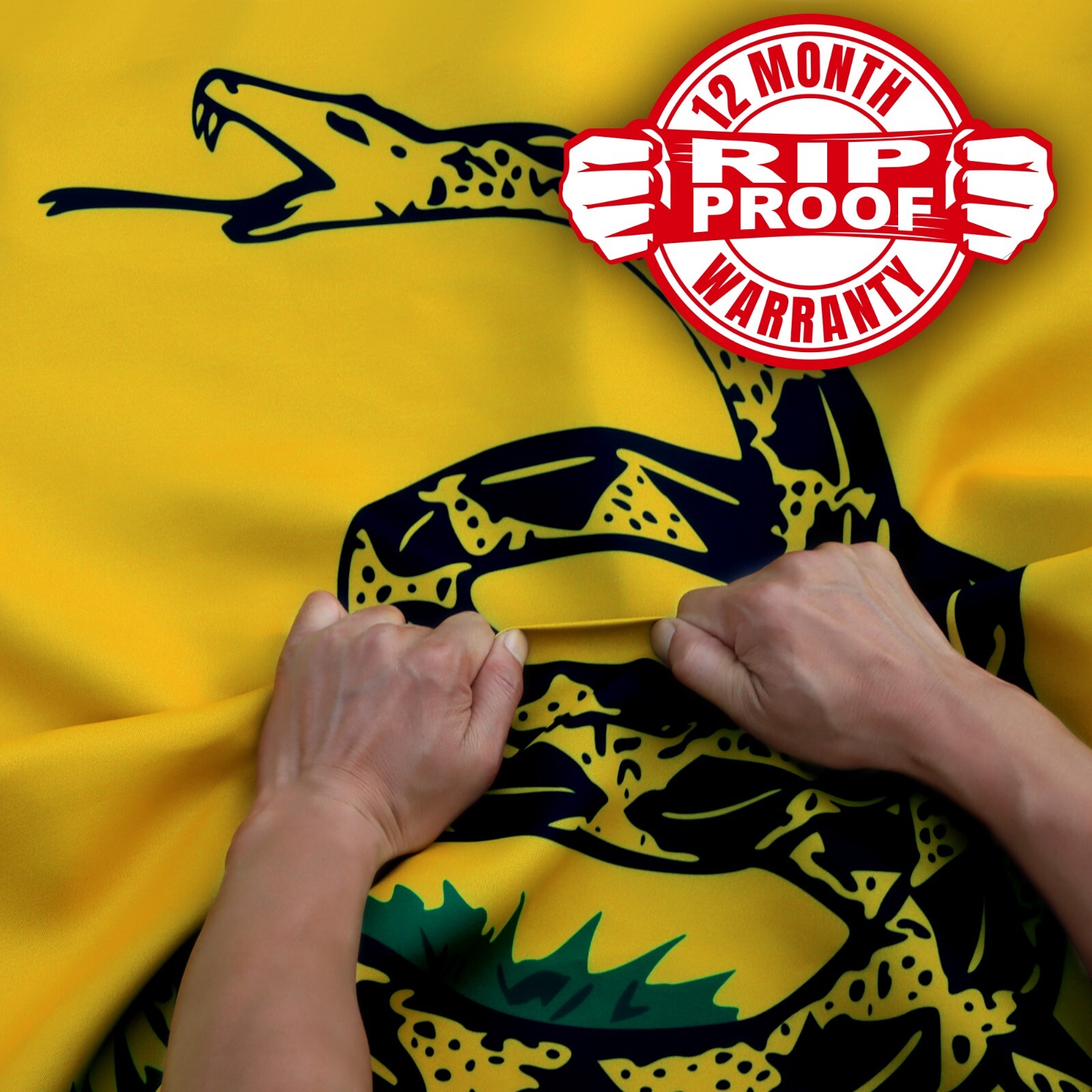 Anley Rip-Proof Technology Double Sided 3-Ply Don’t Tread On Me Gadsden Flag 3×5