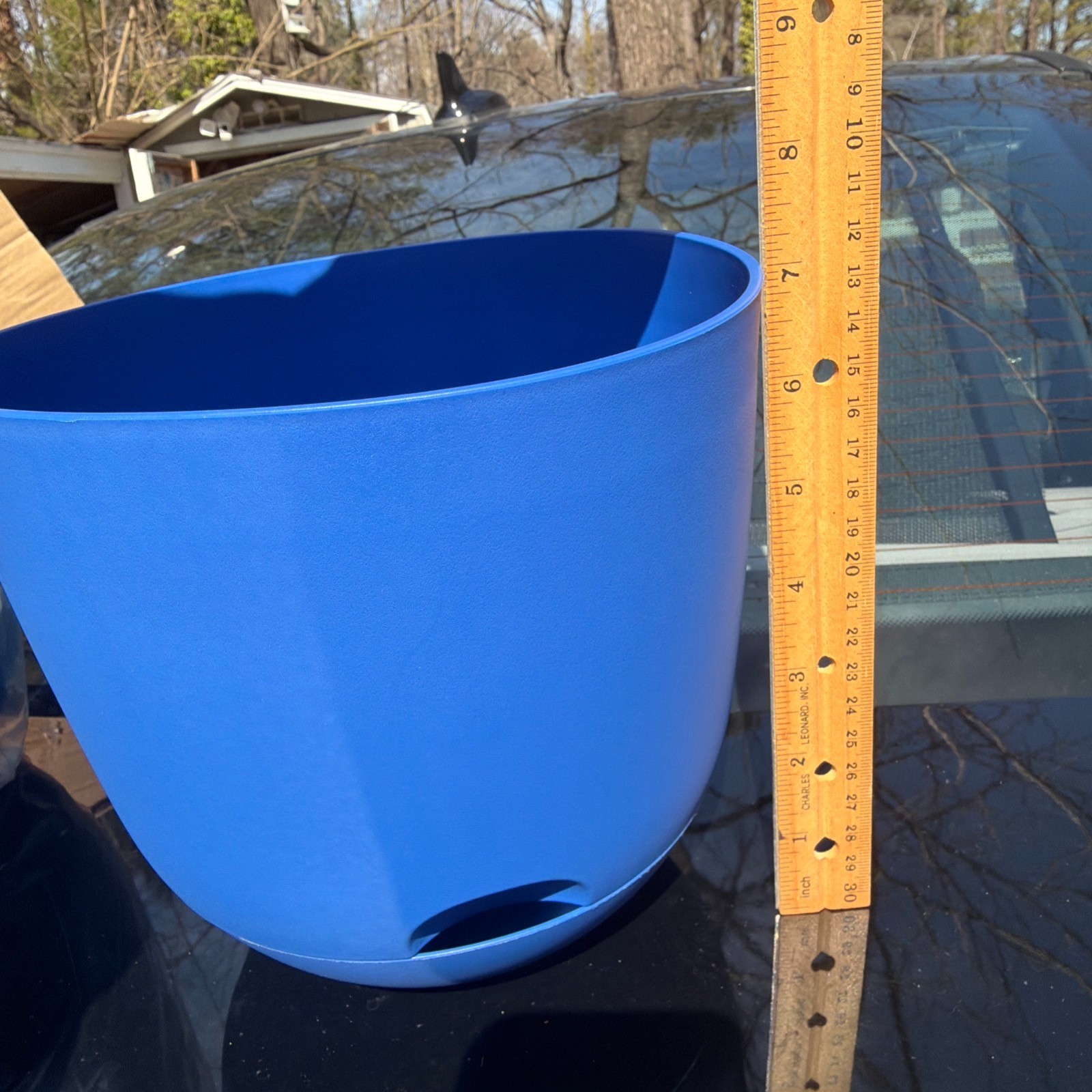 4x Self-Watering Plastic Indoor Outdoor Planter Pot Blue 8″ 7.5″ Room Essential