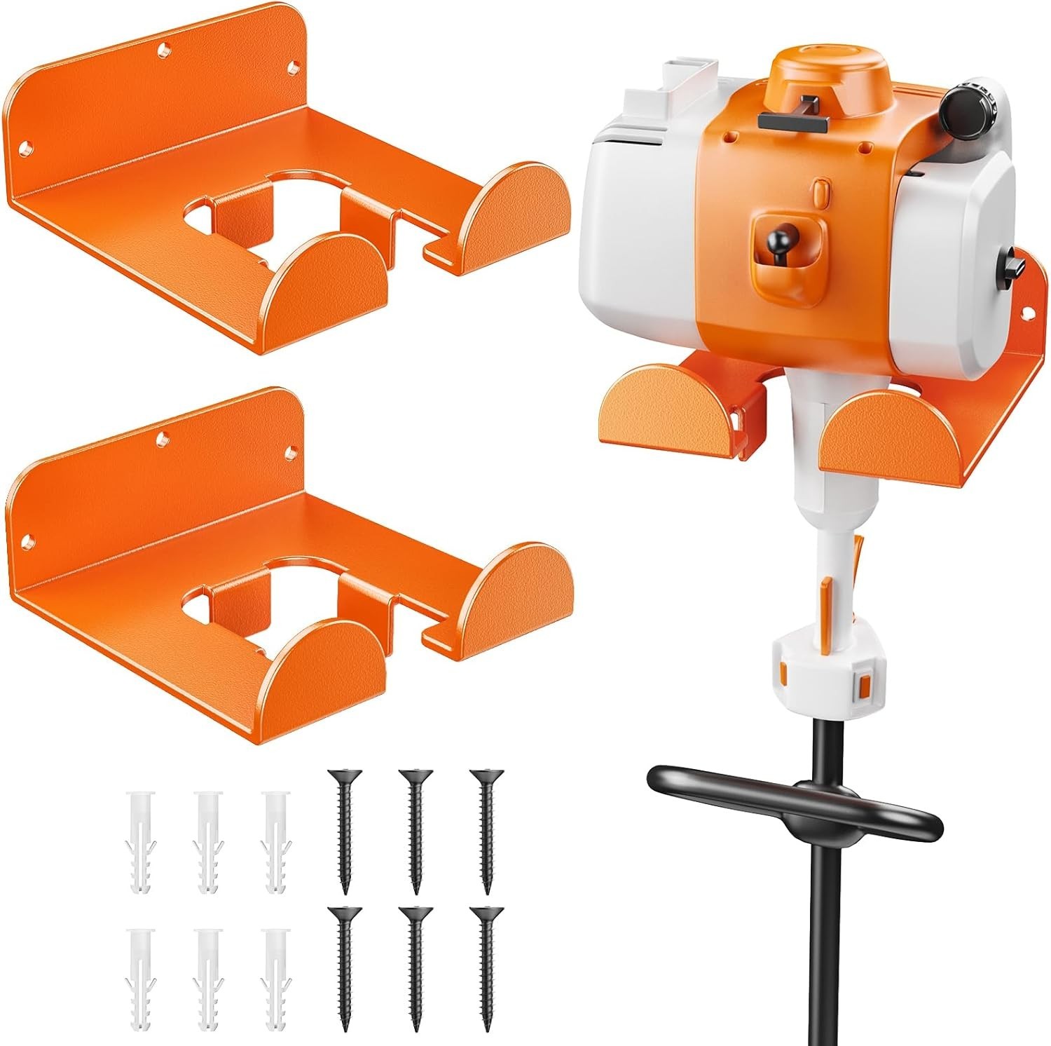 Weedeater Hanger 2 Pack Garage Organize Grass String Trimmer Rack Heavy Duty