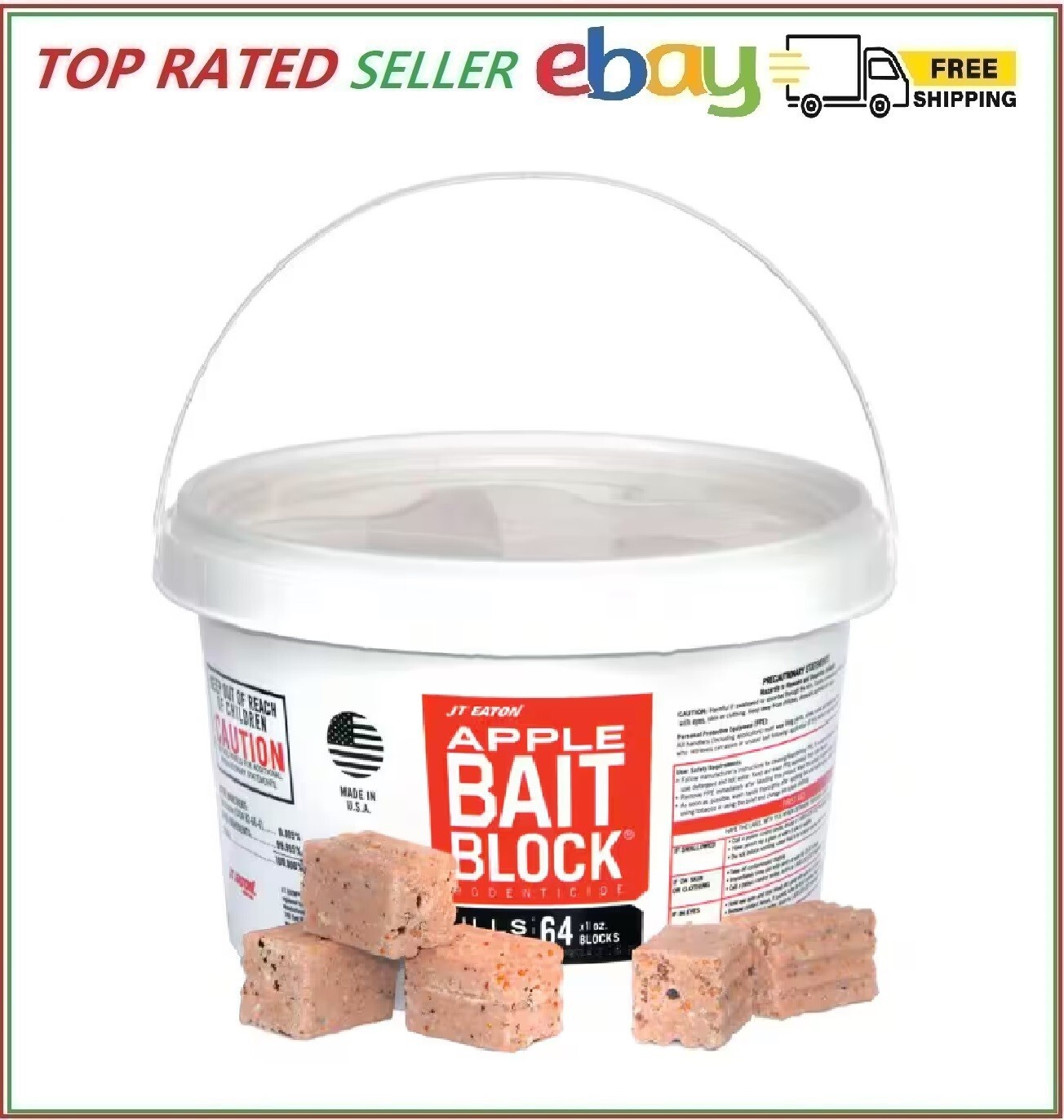 1 Oz. Apple Flavor Bait Block (64-Pack) NO ship tp CA