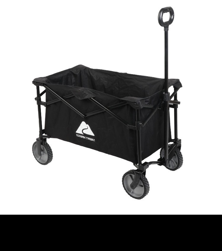 Ozark Trail Multi-Purpose Big Bucket Cart, Black Wagon