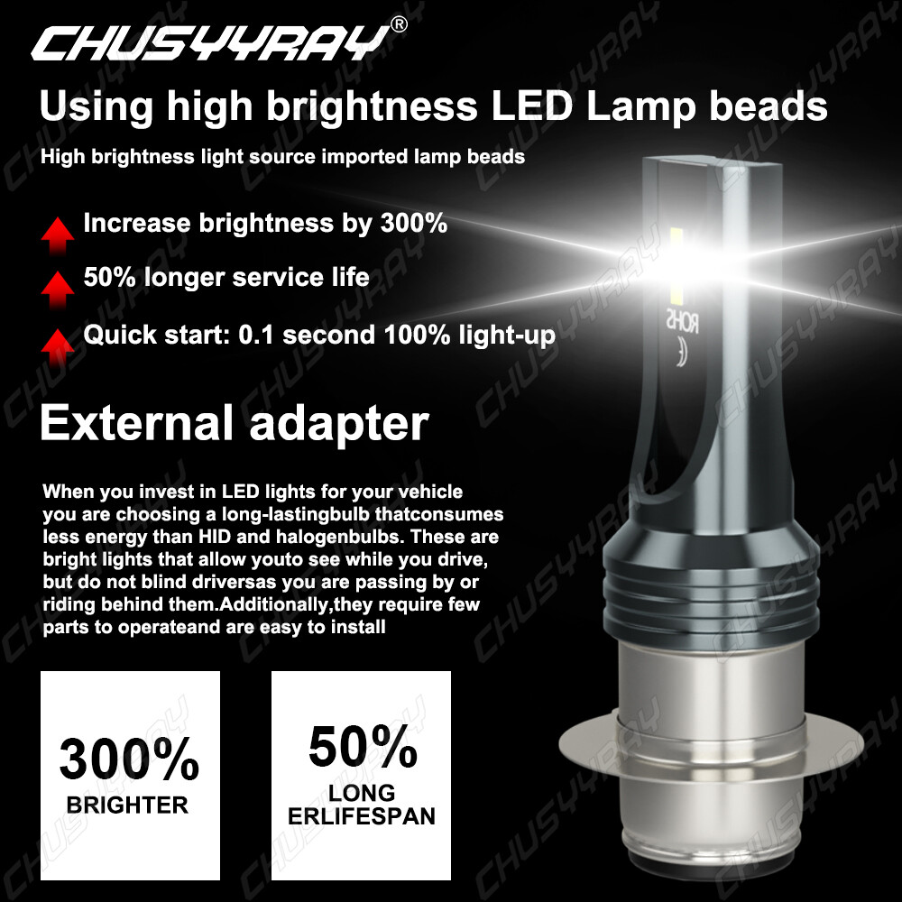 2 Super LED headlight Bulbs for Kubota L2050 L2250 L2850 L3250 pn 38240-33870