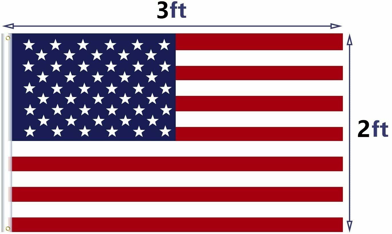 4Pack 2×3 Ft American Flag w/ Grommets-United States Flag-US Flag-USA America.