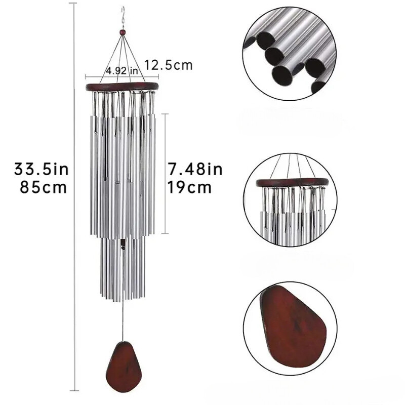 Large 27 Tubes Windchime Chapel Bells Wind Chimes Outdoor Garden Home Decor Gift