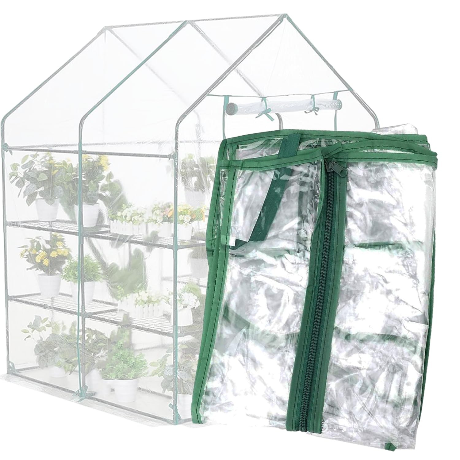 Greenhouse Cover Replacement 56x56x76″ PE Walk-in Garden Grow Tent