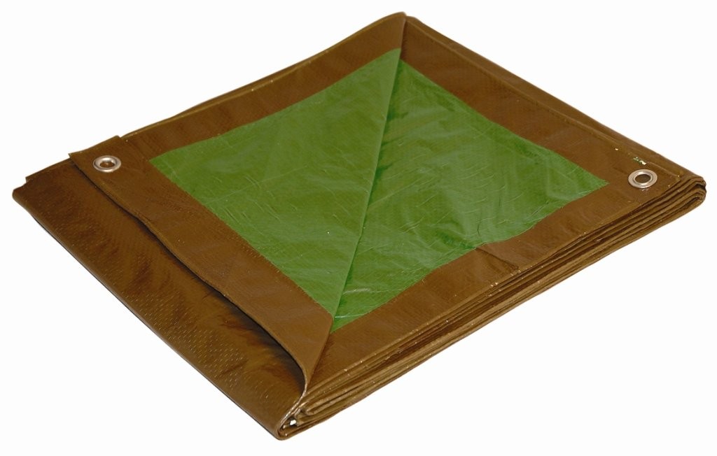 12′ x 20′ Reversible Tarp 7-Mil Brown/Green 1X8 Polyethylene – Multi-Purpose Use