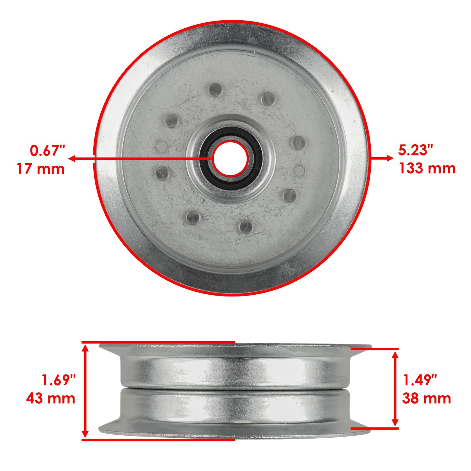 42″ Spindle Blade Belt Pulley Kit for John Deere LA100 LA105 LA110 LA115 LA120