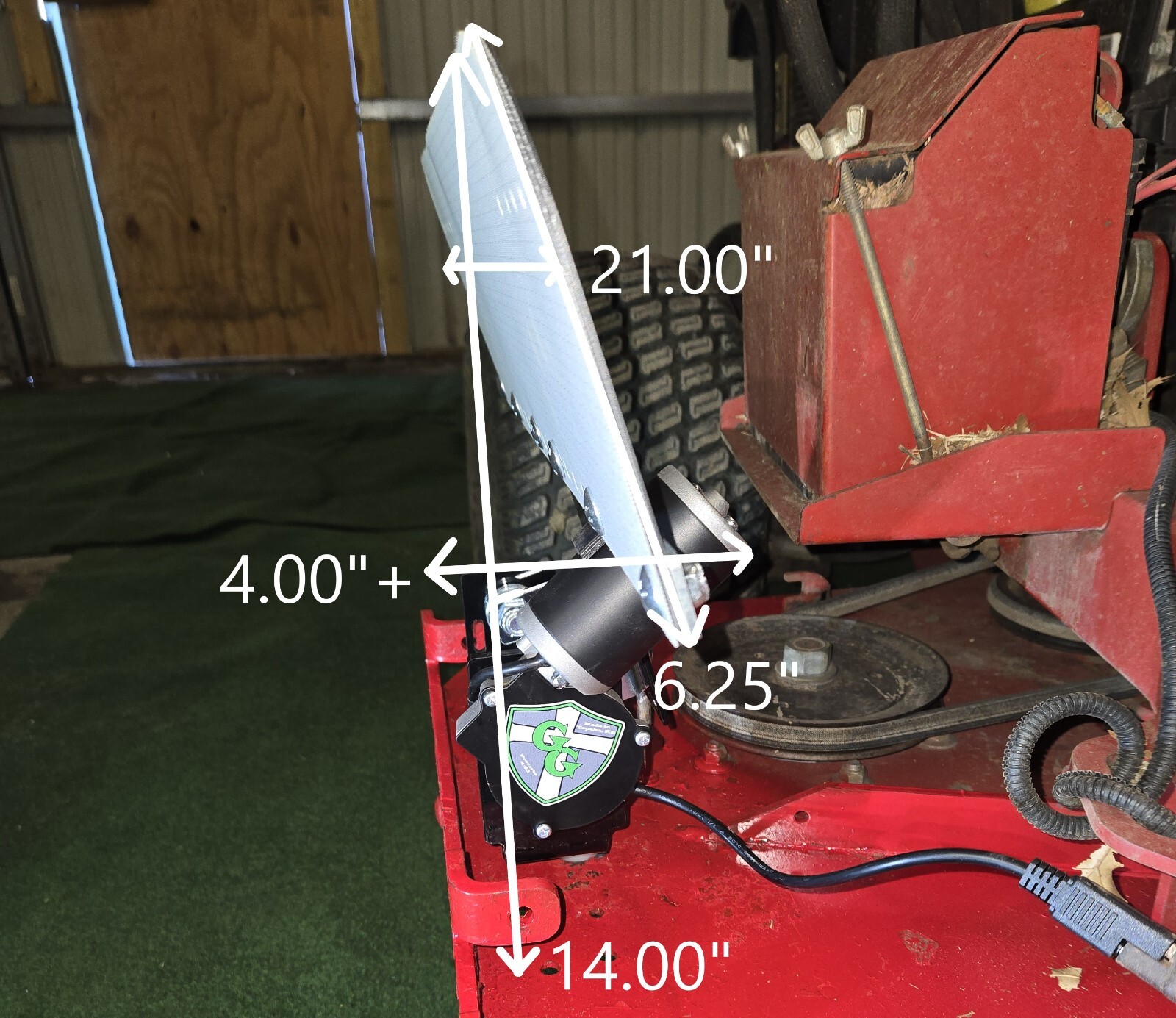 The Green Guard ‘SLIM’ – Motorized Chute Blocker with Rubber Guard