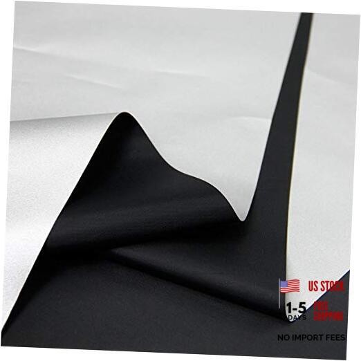 Blackout Drapery Shade Fabric Black and Silver 100 Percent Shading Light 3Yards