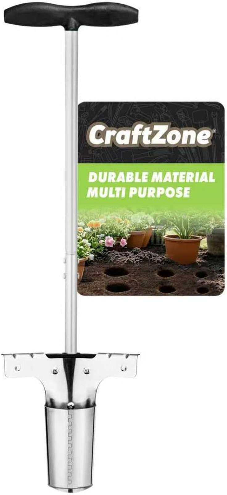 Bulb Planter Tool with Long Handle and Foot Pedal Heavy Duty High Carbon Steel G
