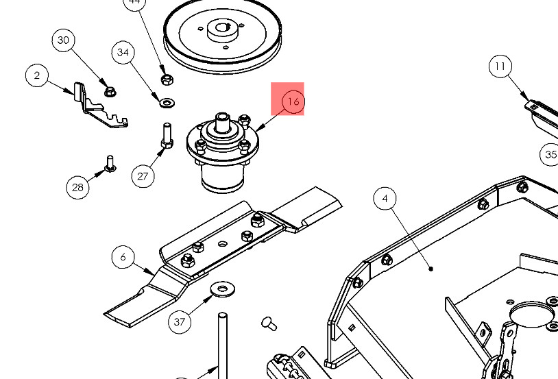 GENUINE OEM ALTOZ 2500793 HEAVY DUTY GREASABLE DECK SPINDLE ALL-TERRAIN TRX766