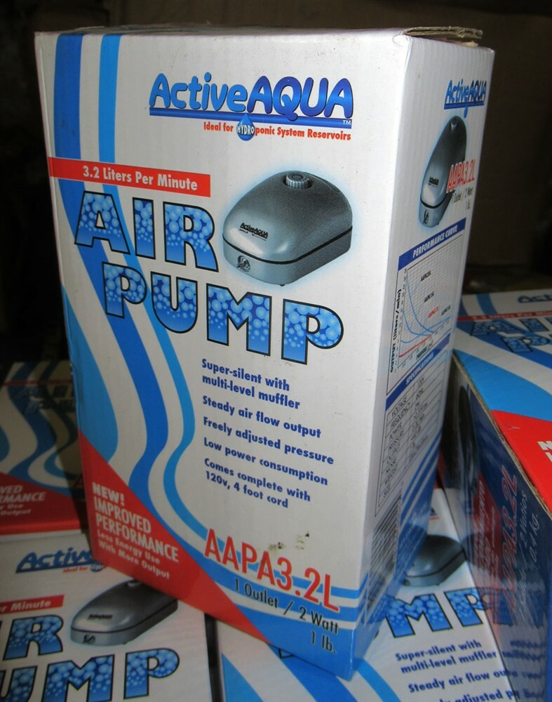Hydrofarm Active Aqua 1 Outlet Air Pump 2W 3.2L per Minutes
