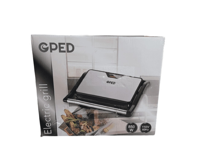 GPED 850W Electric Grill – Black and Silver
