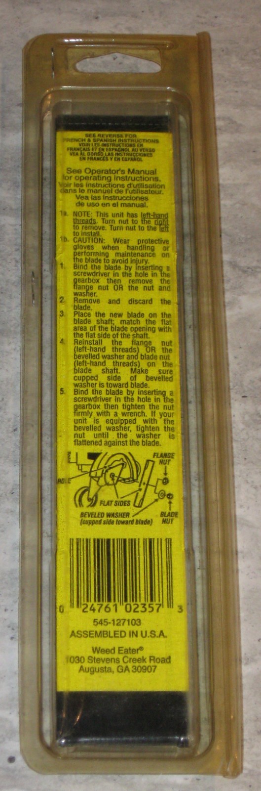 (1) Weed Eater 8.5″ Edger Blade D Center Hole Fits Pe55 and Ge21 NIP!!!!
