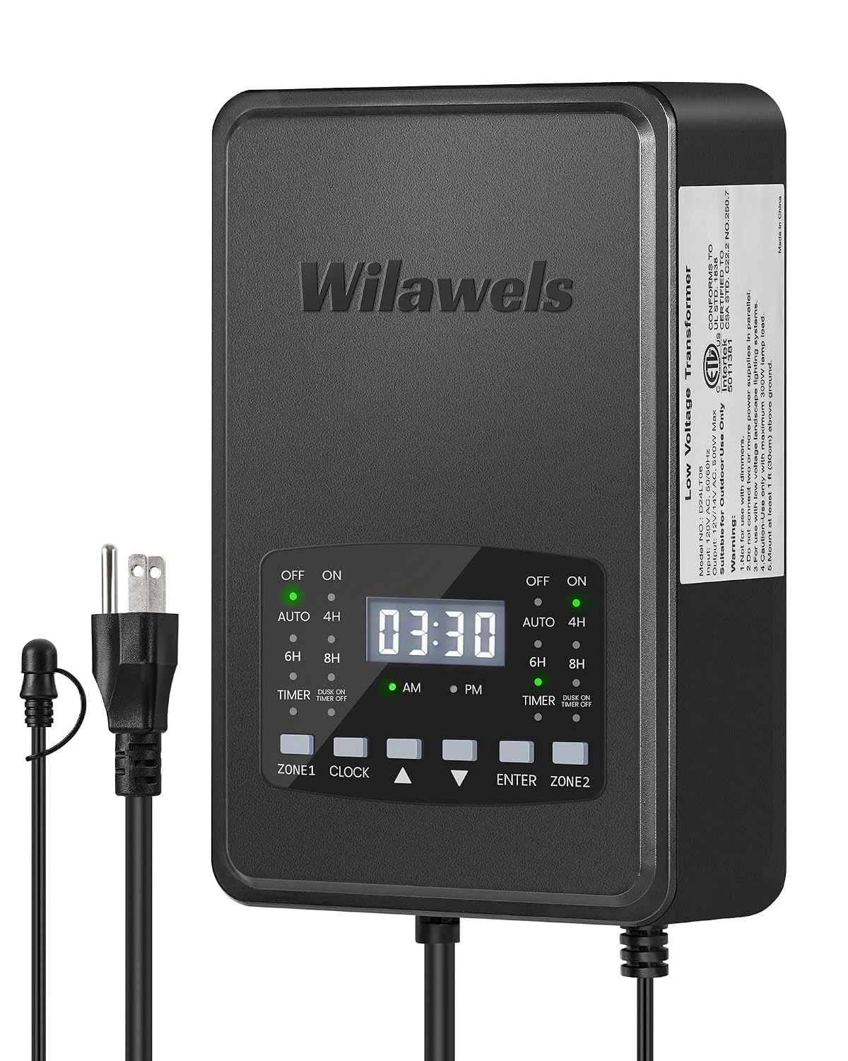 300W Low Voltage Landscape Transformer, 2 Zone Independent Control Landscape Lig