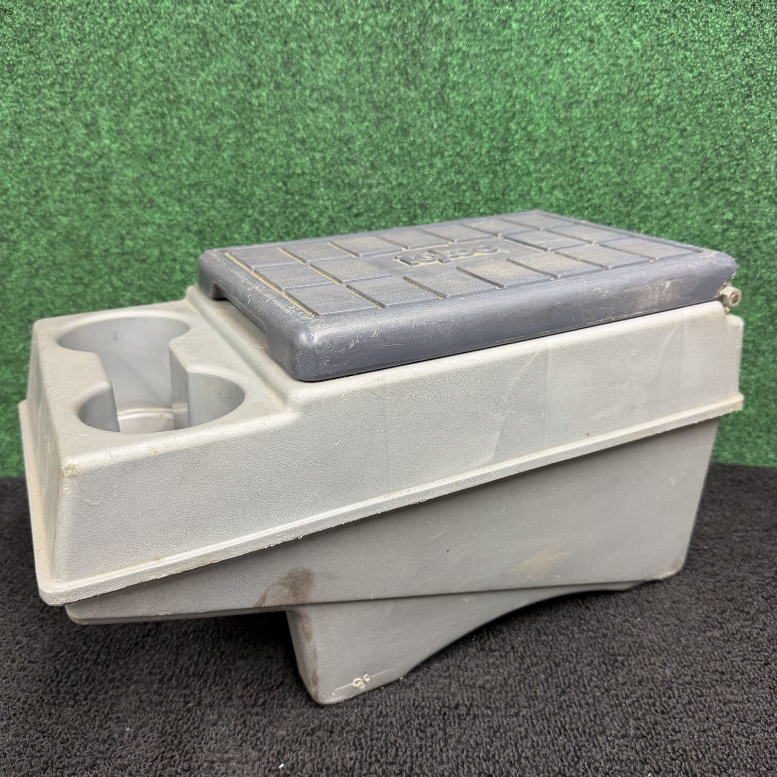 Vintage 1980s Igloo Little Kool Rest Ice Chest Cooler Cup Holders Dark Blue Gray