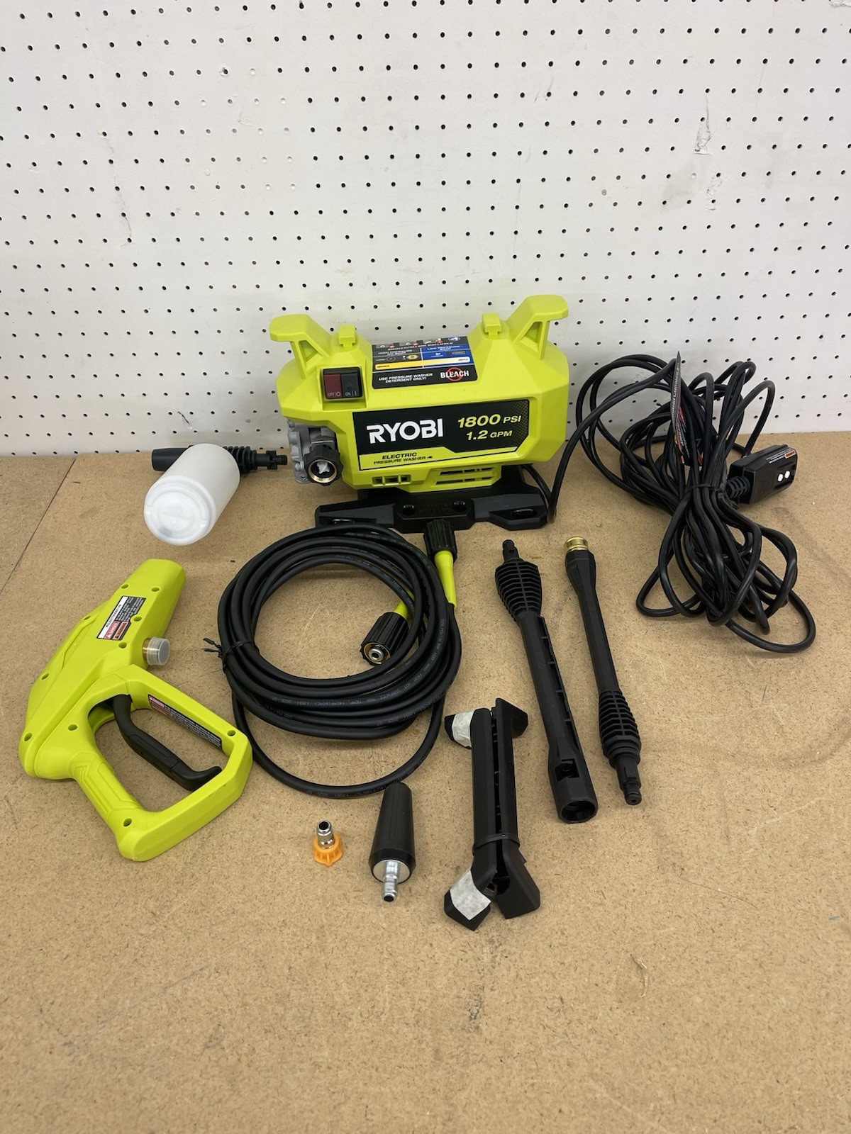 RYOBI 1800 PSI 1.2 GPM Cold Water Corded Electric Pressure Washer