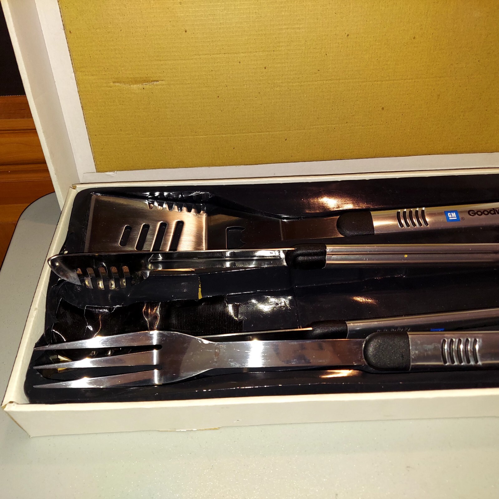 GM Goodwrench Branded BBQ Tool Set 3 pc. 19″ Long- Mechanics Gift Idea