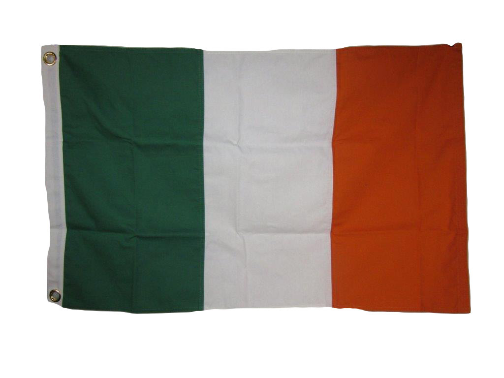 HEAVY COTTON 3’X5′ IRELAND NATIONAL FLAG – IRISH – ORANGE GREEN WHITE