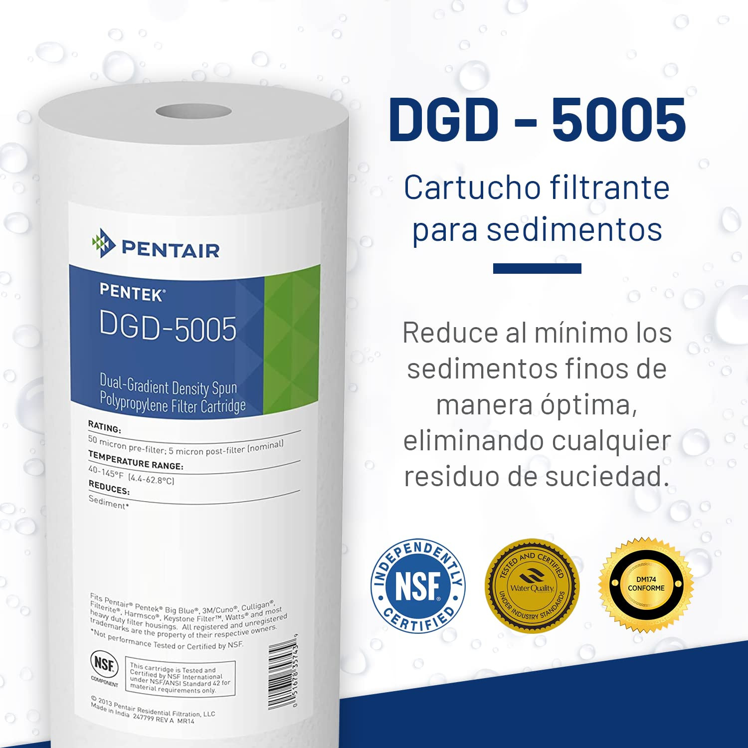 Pentair Big Blue Filter Housing and Water Filter Cartridge Bundle