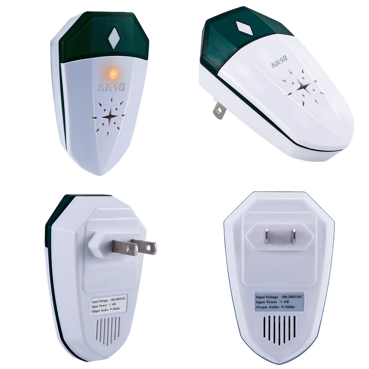 2 Pest Reject Plug In Sonic Repeller Home Bed Bug Mites Spider Defender Roaches